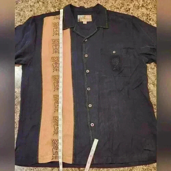 Men's Vintage Club Tiki Classics 100% Silk Hawaiian Vacation Shirt - Picture 6 of 7